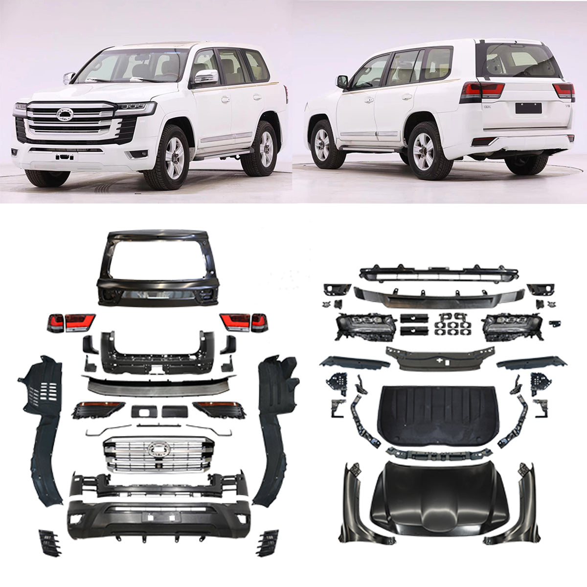 1:1 BODY KIT FOR LAND CRUISER LC200 2008-2015 UPGRADE TO LC300 2022