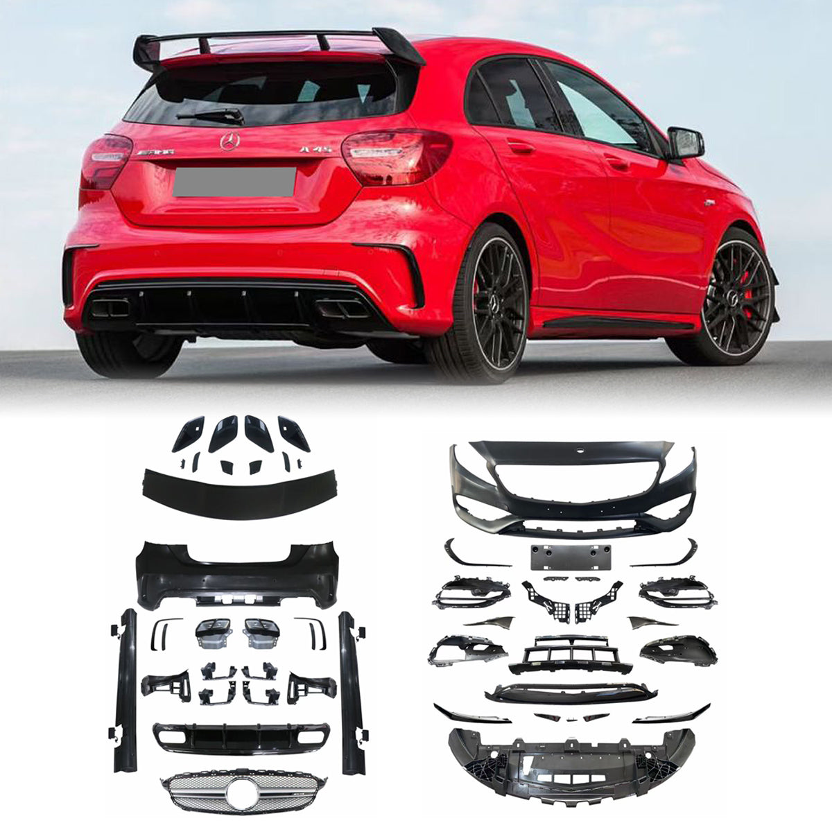 BODY KIT FOR A-CLASS W176 2013-2018 UPGRADE TO A45 AMG