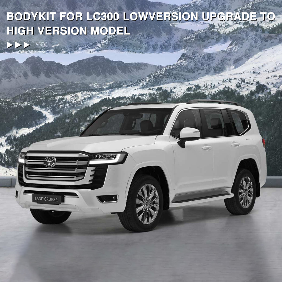 THE BODY KIT FOR LC300 2023 LOW-PROFILE UPGRADE TO HIGH-PROFILE