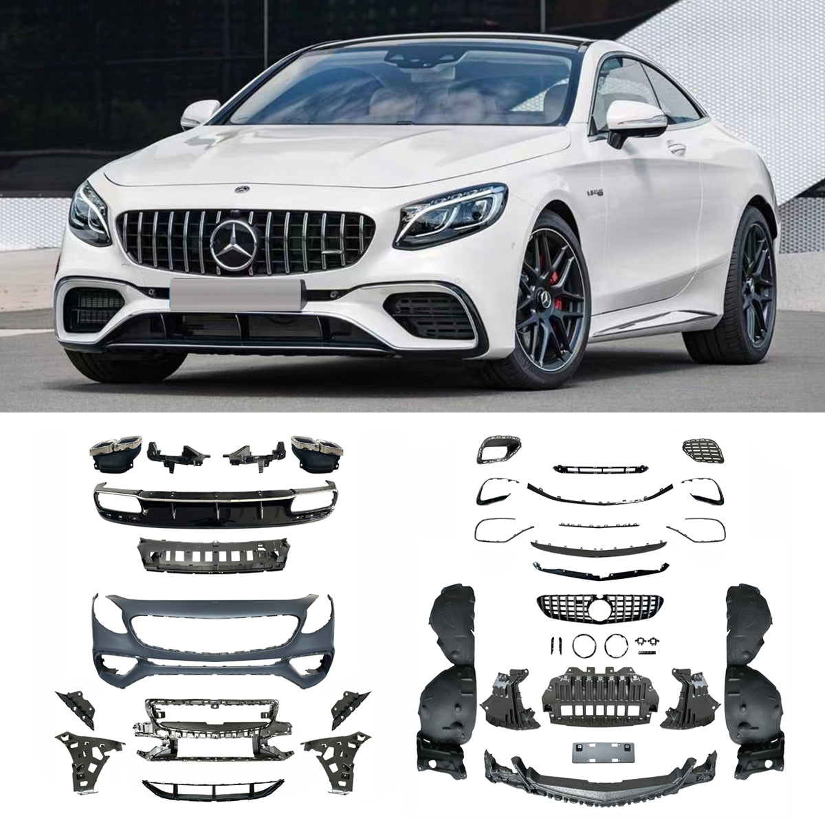 S63 AMG coupe body kit for Benz C217 S-coupe 15-19