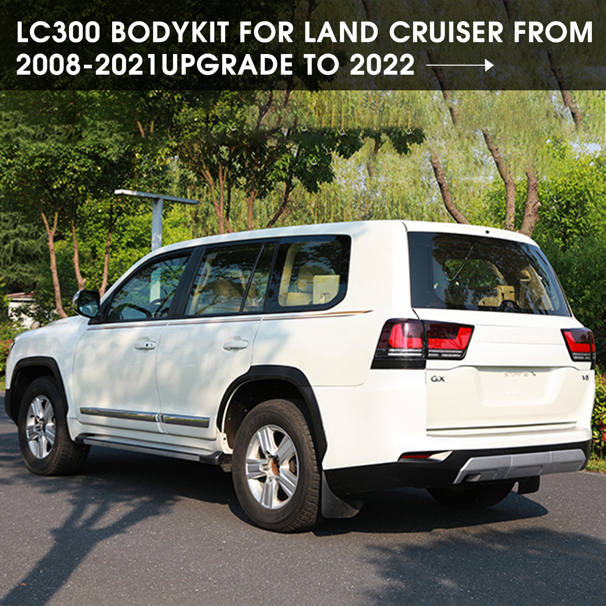 THE BODY KIT FOR LAND CRUISER LC200 2008-2021 UPGRADE TO LC300 2022 GR STYLE