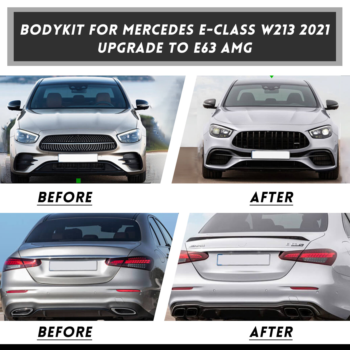 THE BODY KIT FOR MERCEDES BENZ E-CLASS W213 2021+ UPGRADE TO E63 AMG