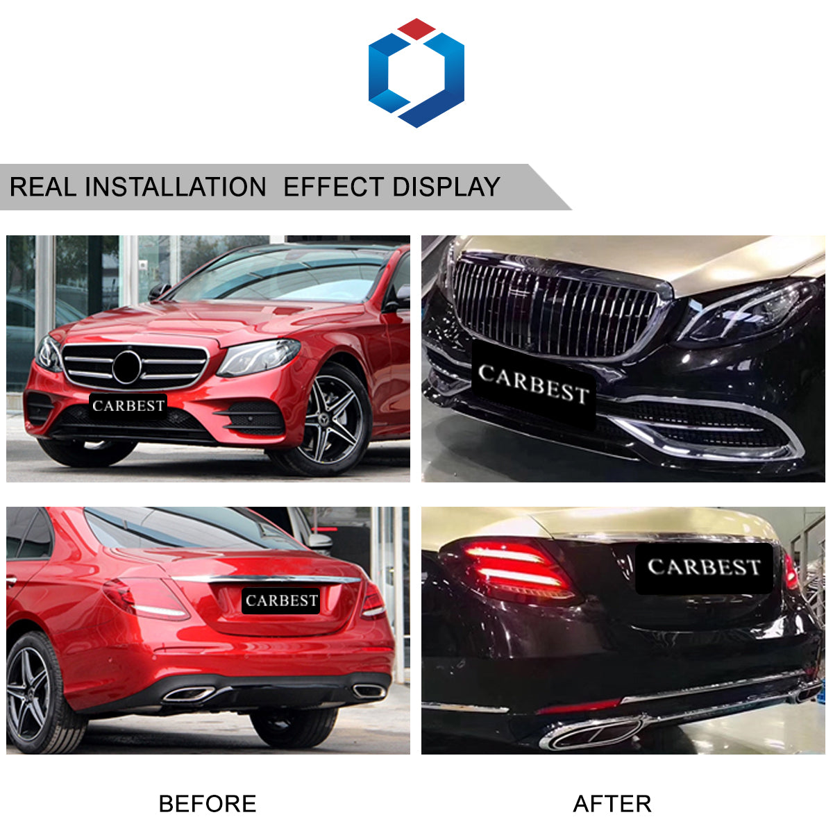BODY KIT FOR MERCEDES W213 2016-2019 E-CLASS UPGRADE TO W222 MAYBACH STYLE