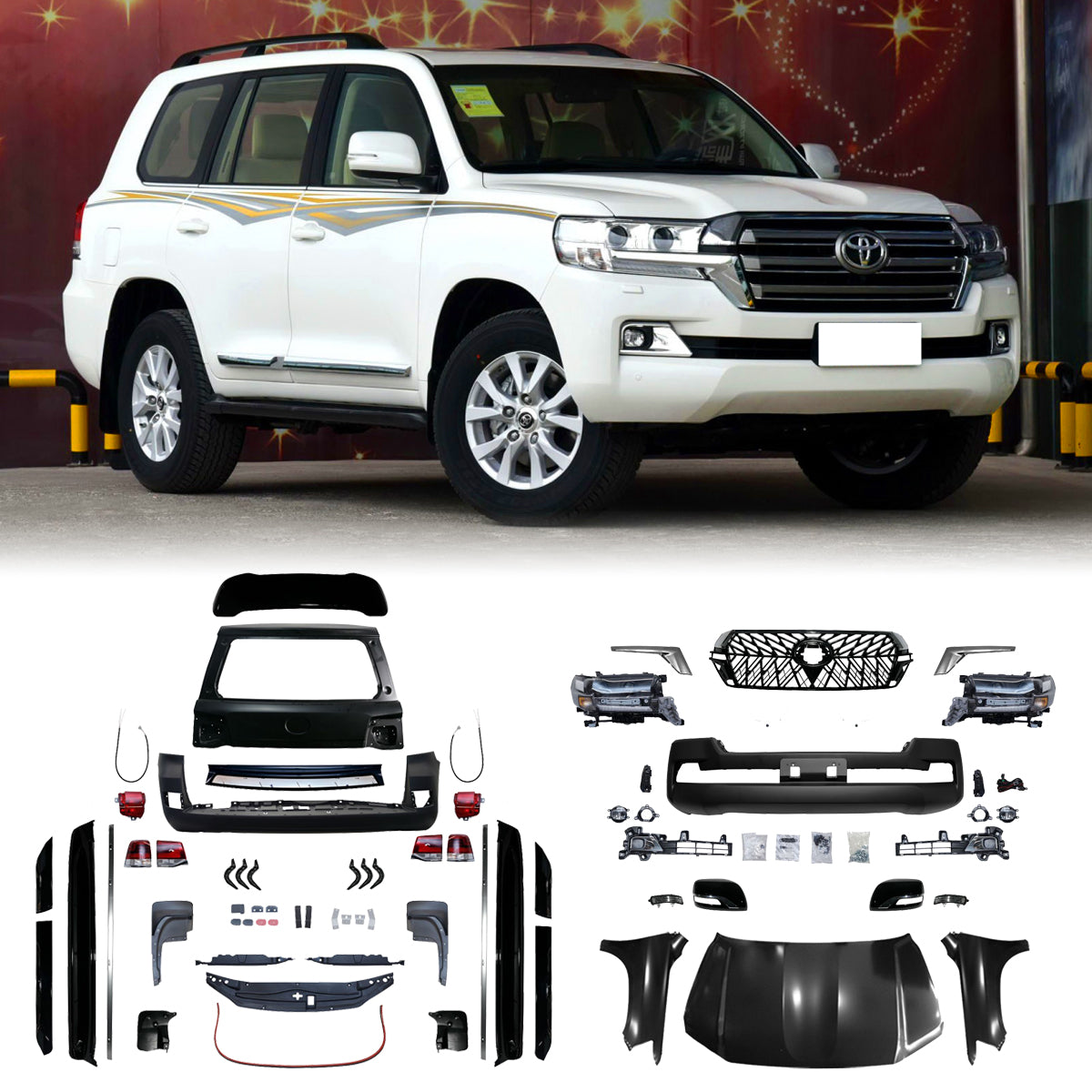 BODY KIT FOR LC200 2008-2015 UPGRADE TO 2016