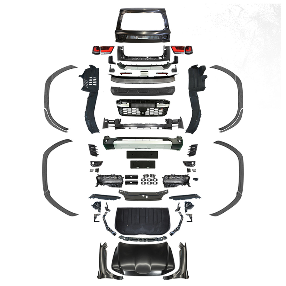 THE BODY KIT FOR LAND CRUISER LC200 2008-2021 UPGRADE TO LC300 2022 GR STYLE