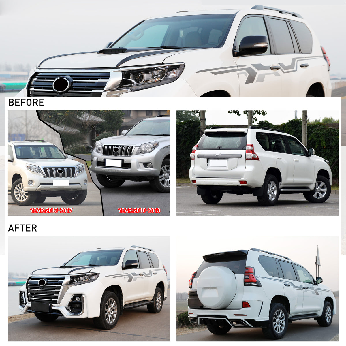 THE BODY KIT FOR PRADO 2010-2017 UPGRADE TO NAVIGATOR STYLE