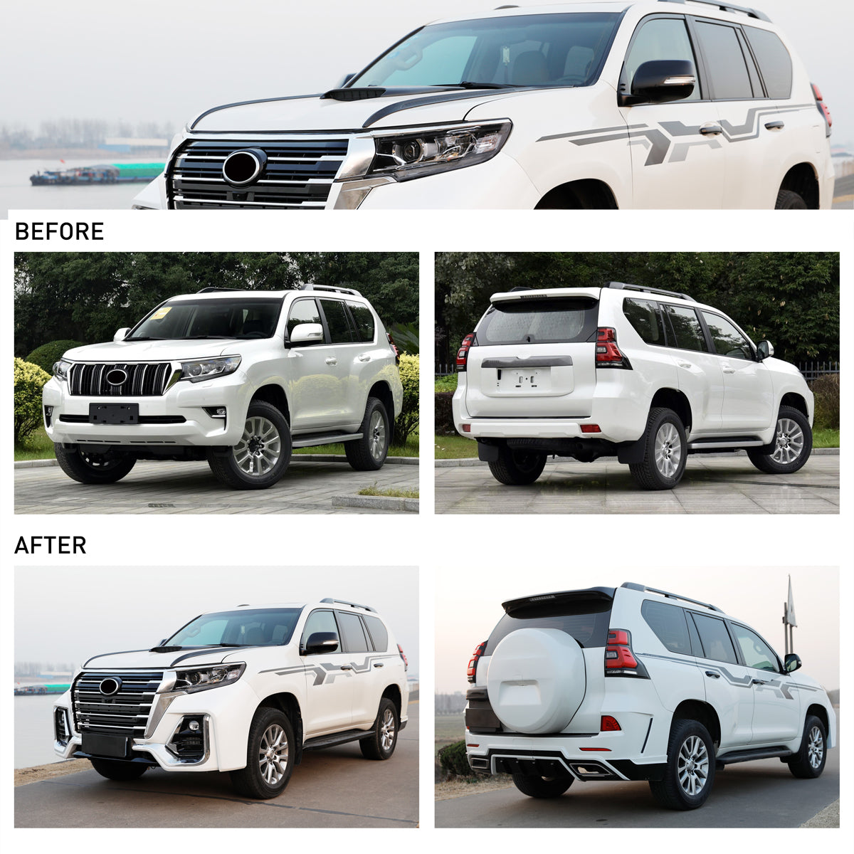 THE BODY KIT FOR PRADO 2018-2021 UPGRADE TO NAVIGATOR STYLE