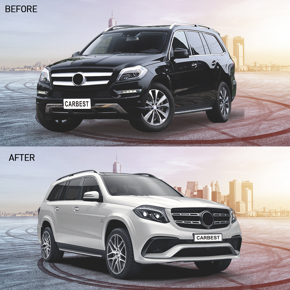 BODY KIT FOR GL-CLASS X166 2013-2014 UPGRADE TO GLS63 AMG 2015-2020