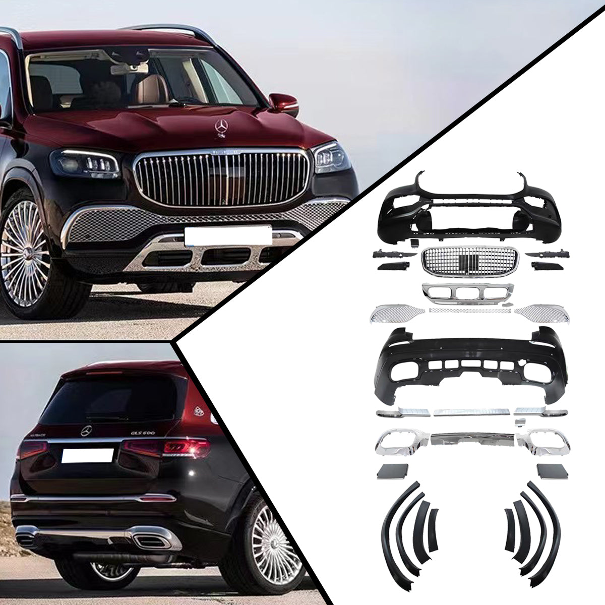 BODY KIT FOR GLS-CLASS X167 2020 UPGRADE TO MAYBACH TYPE