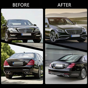 THE BODY KIT FOR MERCEDES W221 06-12 UPGRADE TO W222 2018 MAYBACH STYLE